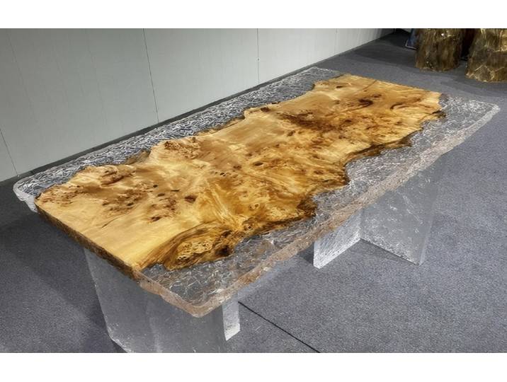 JVmoebel Esstisch JVMoebel Epoxidtisch mit Eisstruktur und transparenter Oberfläche (Packung, 1-St., Tisch)