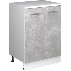 Vicco, Kommode + Sideboard, Kommode unter Schräge Rion, Beton, 60 x 81.6 cm ohne Schräge mit 2 Türen (60 x 46 x 81.60 cm)