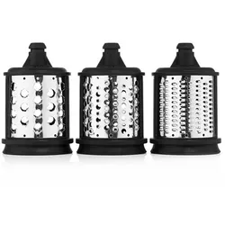 KITCHENAID® 5KSMEMVSC 3 Zusatztrommeln für Gemüse- schneider Edelstahl 5KSMEMVSC