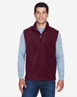 CORE365 88191 Men's Journey Fleece Vest in Burgundy size XL