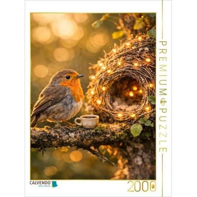 CALVENDO Puzzle Zuhause unter weitem Himmel - Der kleine Vogel in seinem Nest | 2000 Teile Lege-Größe 90x67cm Foto-Puzzle für glückliche Stunden