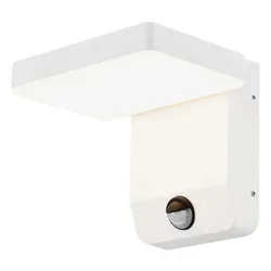 Außenwandleuchte Wandleuchte Garten Bewegungsmelder Weiß Aluminium IP65