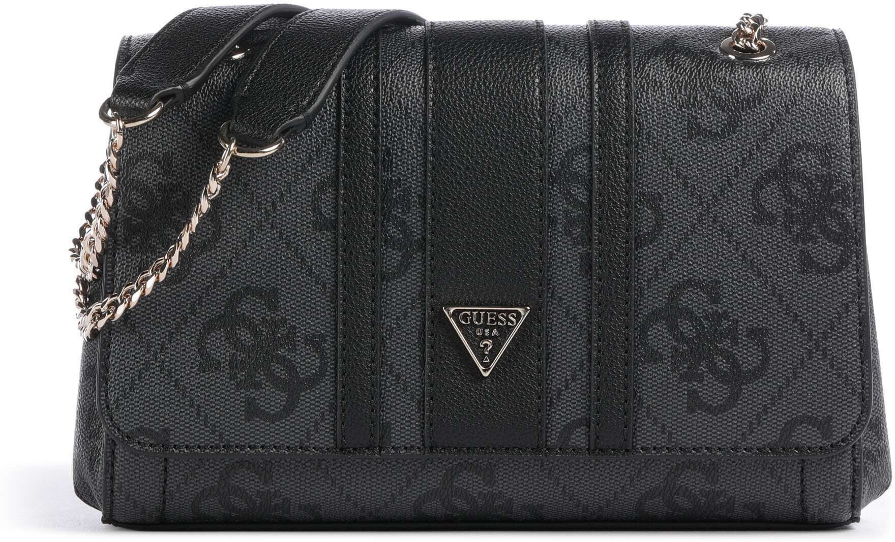 Guess Noelle II Schultertasche aus Leder, grau
