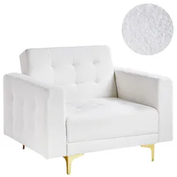 SESSEL Bouclé Cremeweiß Aberdeen