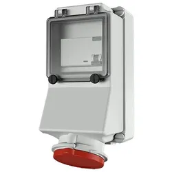 Mennekes 7127 Wanddose, 32A4p6h400V, IP44