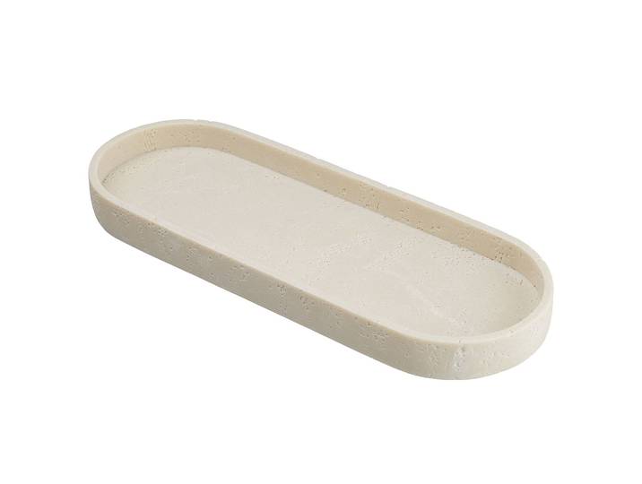 Ablageschale Polyresin Beige/Beige 9 x 2 x 24cm