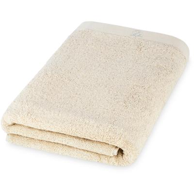 Duschtuch ROSS "Doubleface, Uni/Streifen", beige (natur), B:70cm L:140cm, Frottier, Baumwolle, Handtücher, aus feinster Baumwolle