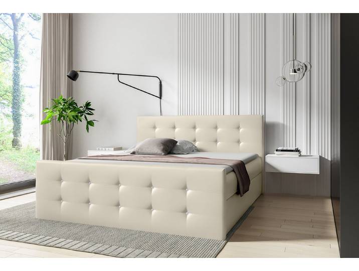 MF Design Boxspringbett Boxspringbett STARS mit Bettkasten und Federautomatik, Vorhanden