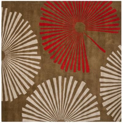 SAFAVIEH Handmade Soho Fans Brown New Zealand Wool Rug