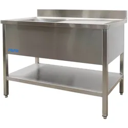 SARO Spültisch mit 1 Becken, links - 700 mm Tiefe, 1600 mm