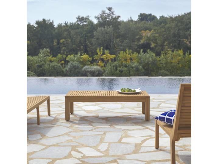 Garten-Couchtisch aus massivem Teakholz Teo - Natur - Teak