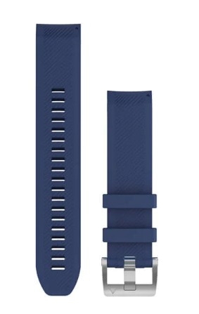 Garmin QuickFit 22-Uhrenarmbänder Silikon Dunkelblau mit Teilen in Titan