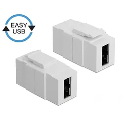 DELOCK Keystone Modul EASY-USB 2.0A BU>EASY-USB 2.0A BU Weiß