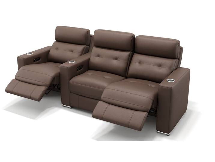 Leder Kino 3 Sitzer Couch MATERA Relaxsofa in Rindsleder
