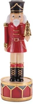 Nutcracker Soldier Candle Holder (Set of 2) by Melrose in Red Gold Black (Size ONE SIZE)