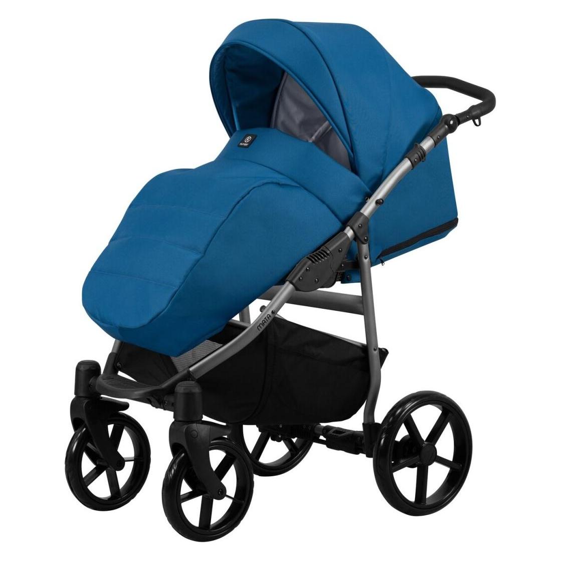 Kunert MATA 3in1 Kinderwagen in Blau/Marine - Vielseitiger Babywagen für Komfort und Sicherheit (65280366)