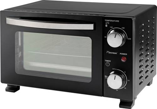Bestron AOV10 Mini-Backofen Grillfunktion, Kontrollleuchte, Timerfunktion 10 l