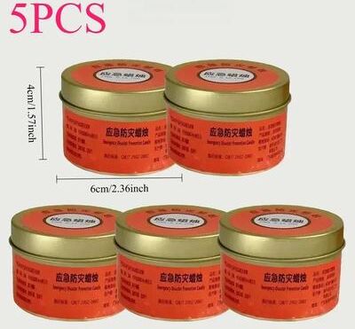 Uplift Treasures Emergency Windproof Smokeless Household Candles 24hour 5pcs