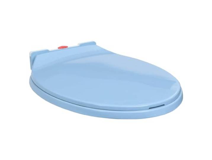 vidaXL Siège de Toilette à Fermeture en Douceur Abattant WC Lunette Cuvette Salle de Bain Maison Restaurant Hôtel Magasin Ovale Bleu