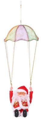 Snug & Styled Electric Santa Parachute Toy Christmas Hanging Decoration Battery Operated Festive Flip Ornament Electric Santa Parachute Toy Christmas Hanging Decoration Battery Operated Festive Flip Ornament