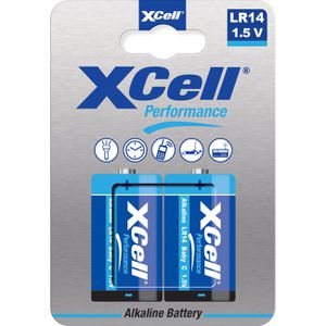 XCell Batterien Performance, Alkaline, 1,5V, C / Baby / LR14, 2 Stück