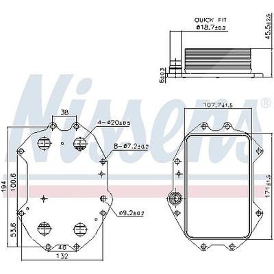 Nissens Ölkühler, Motoröl [Hersteller-Nr. 91445] für VW, Bentley, Audi