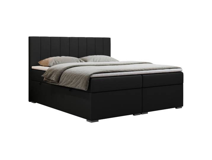 BOXBETT LOPE 140/200 - Schwarz Kunstleder - H4