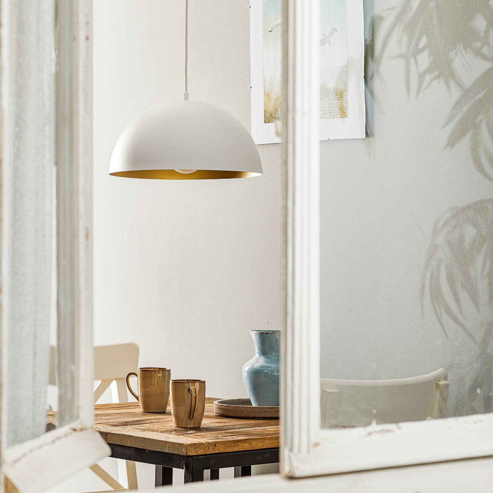 Pendant Light Beta Eko-Light, dimmable, White / opal, Living / Dining Room, metal, Modern, Ceiling Light