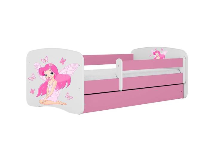 KINDERBETT Emily mit Schublade und Matratze, Rosa 80x180 cm