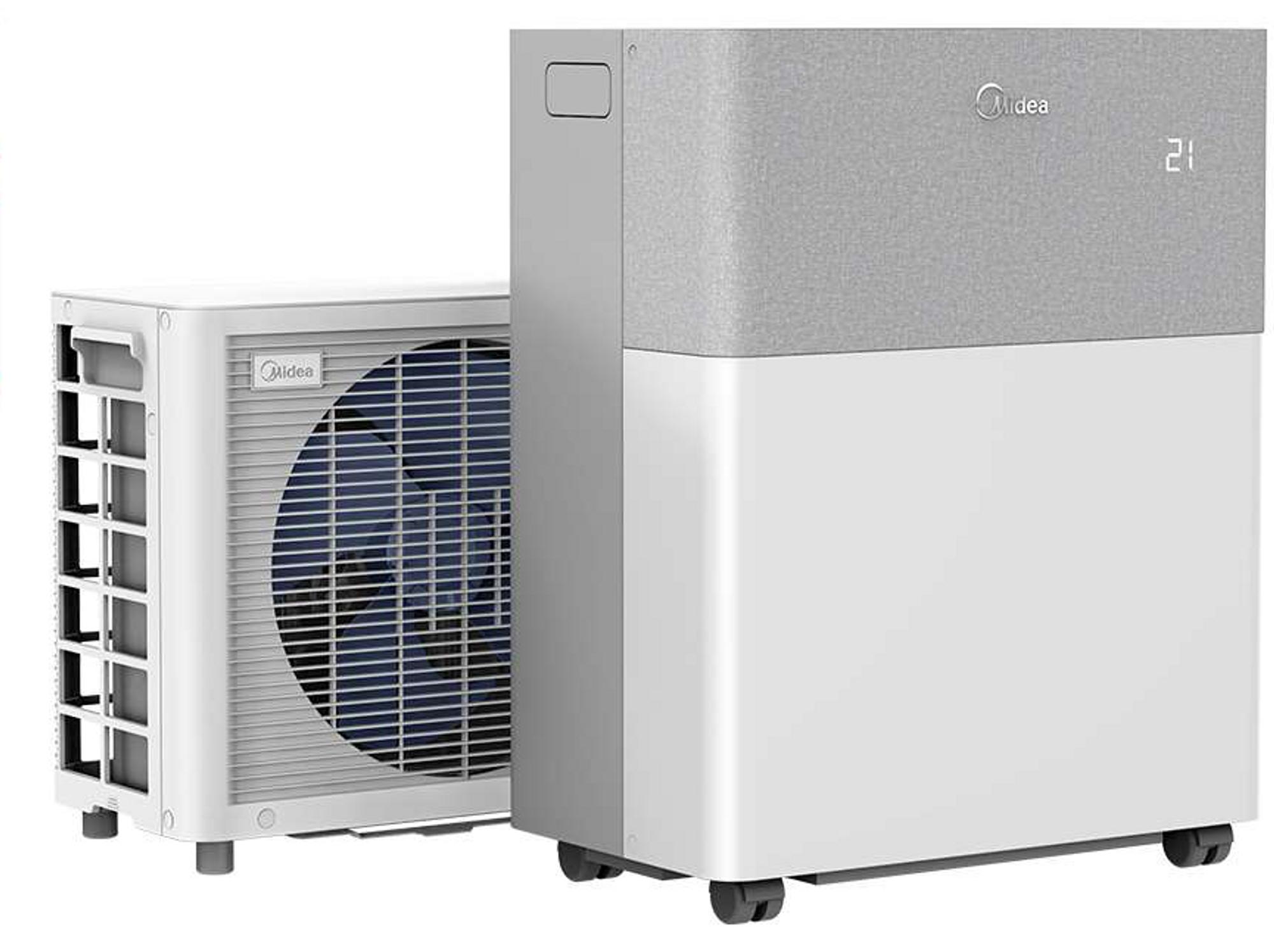 Midea 4048164116478, Window air conditioner, Grau, Weiß, Kühlung, Heizung, 3500 W, 3200 W, 12000 BTU/h