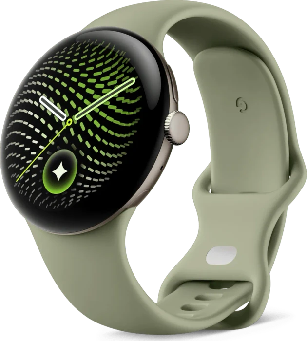 Google Pixel Watch 5 WiFi 45mm Satin Pyrite / Olive, GA10896-DE