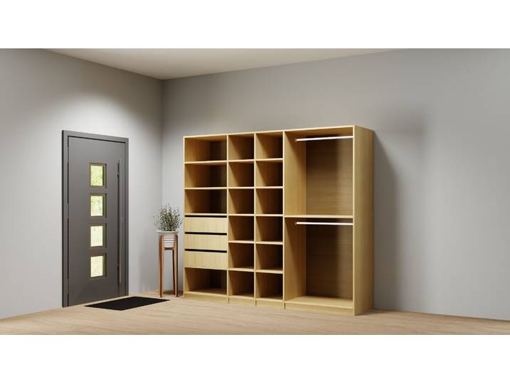 Kleiderschrank in Holzoptik Premium Dekore Eiche