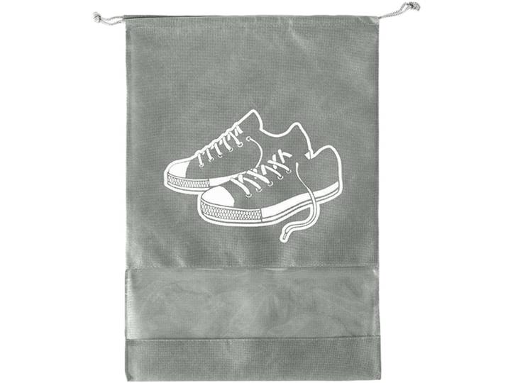 Schuhbeutel mit Kordel, 36 x 26 cm, grau