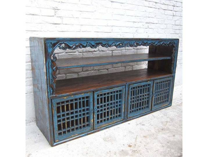 Luxury-Park-Direct Kommode China shabby chic breite Kommode Regal Anrichte Sideboard Pinie antikf