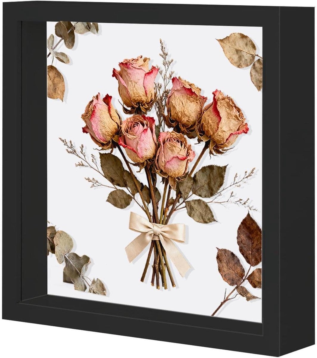 3D Fotolijst Objectenlijst Zwart - 30 x 30 cm