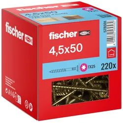 fischer OSB-Plattenschraube FOS CTD 4,5 x 50 YZP 220 Senkkopf Innenstern TX Doppelgew. gelb pass. - 578591