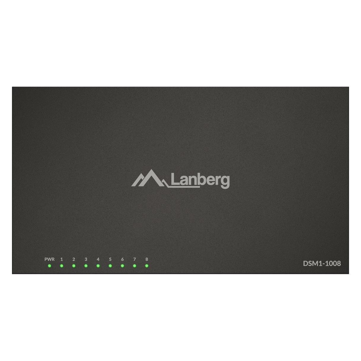 Lanberg switch 8x 1Gb/s niezarządzalny 12V obudowa metalowa (8 Ports) (DSM1-1008)