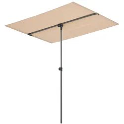 Helloshop26 - Rechteckiger um 360° neigbarer Sonnenschirm 180 x 130 cm sandfarben