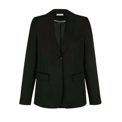 Jackenblazer ALBA MODA "Blazer Blazer mit Schalkragen", Damen, Gr. 36, schwarz, Obermaterial: 95% Polyester PES. 5% Elasthan EL., Modern, tailliert, Blazer