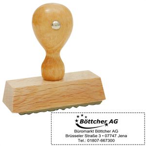 Stempel Textstempel, inklusive Textplatte, bis 4 Zeilen