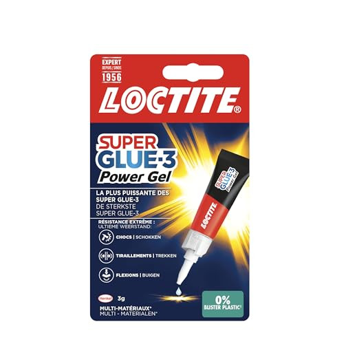 Loctite Super Glue Power Gel 3 g, Extra Sterke Secondelijm, Transparant