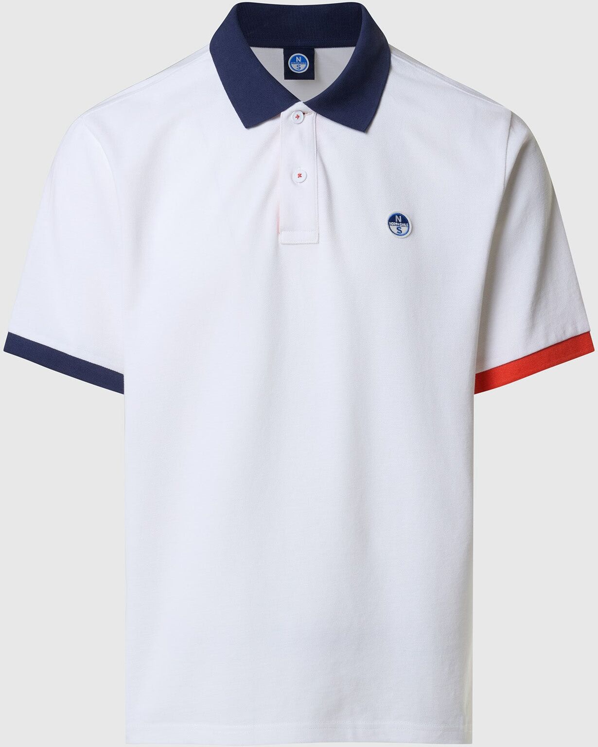 North Sails Polo con dettagli a contrasto White M