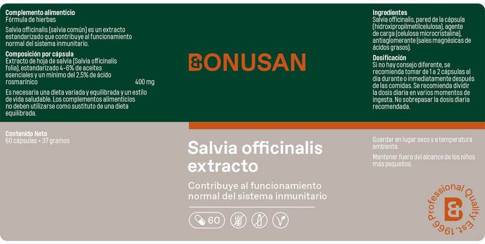 Bonusan Salvia Officinalis Extracto 60 caps