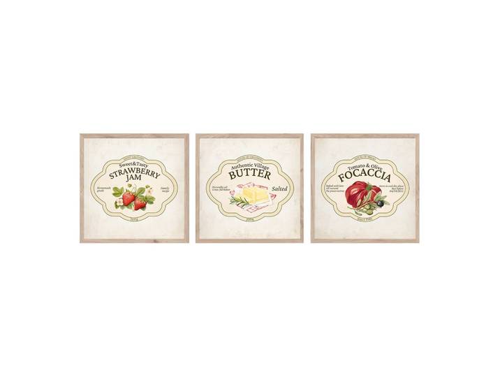 Bilderset Farmhouse Flavors Multicolor/Beige ca. 30x30cm