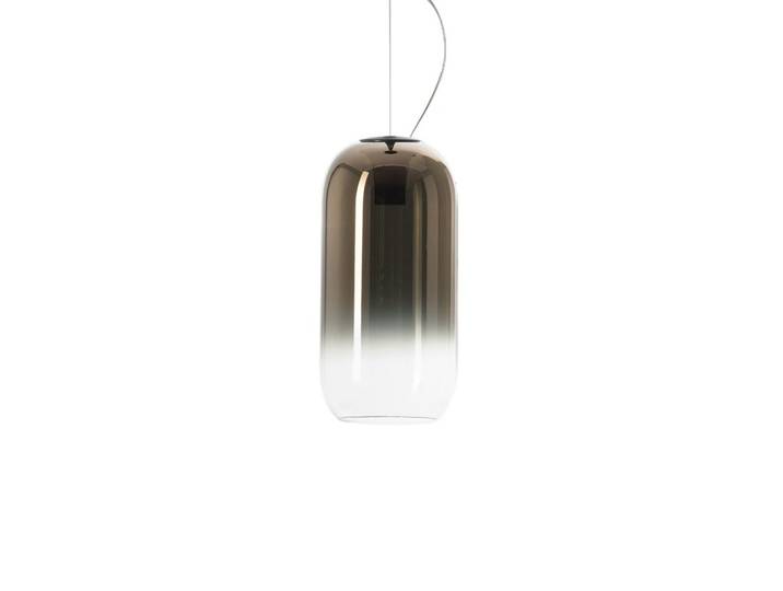 ARTEMIDE lampe à suspension GOPLE MINI (Bronze PVD, structure noire - Aluminium et verre soufflé)