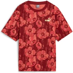 Puma, Damen, Sportshirt, ESS+ Class Act AOP Tee (S), Rot