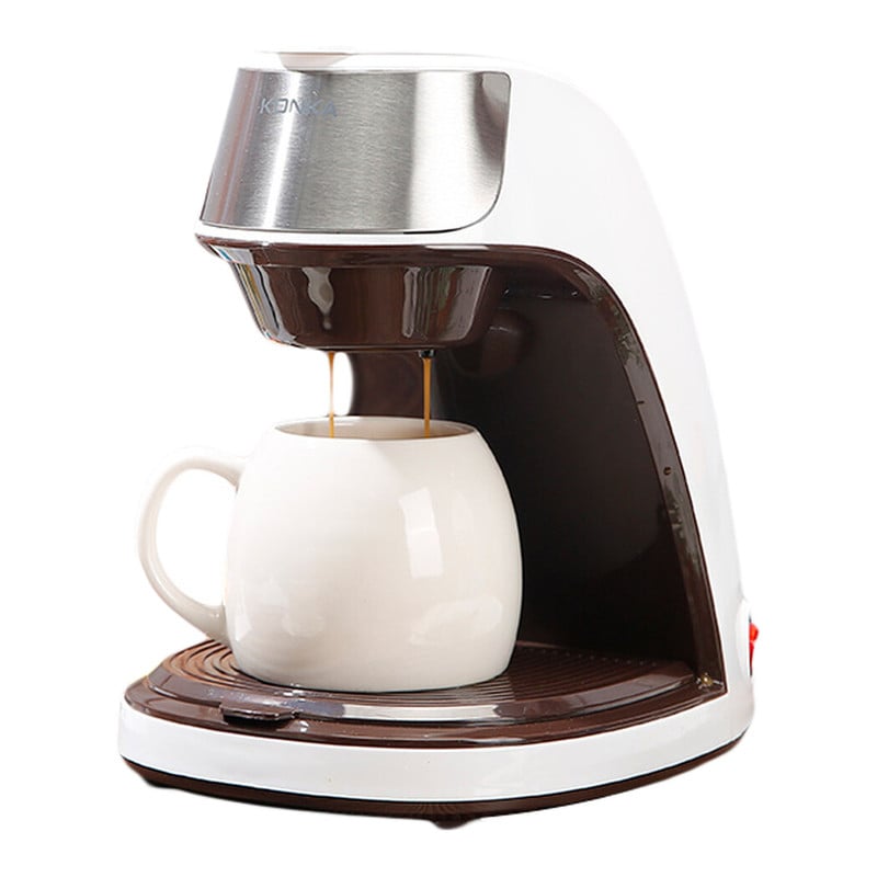 Konka compacte automatische koffiemaker voor thuisgebruik, multifunctionele filterkoffiemaker voor koffie en bloemenkruidenthee, 300 ml