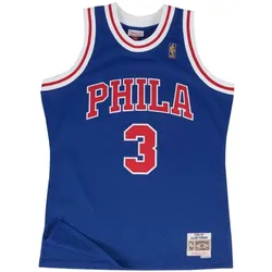 Mitchell & Ness, Herren, Sportshirt, Swingman Jersey Philadelphia 76Ers Allen Iverson 9697 (M), Blau, M