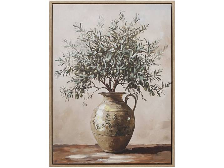 Strukturierte Leinwand OLIVES 1 Stück mehrfarbig 80x60x3.8cm