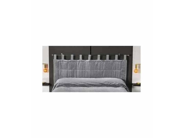 Tête de lit matelassée à brides gris - Taille: 70x160cm - Coloris: Gris